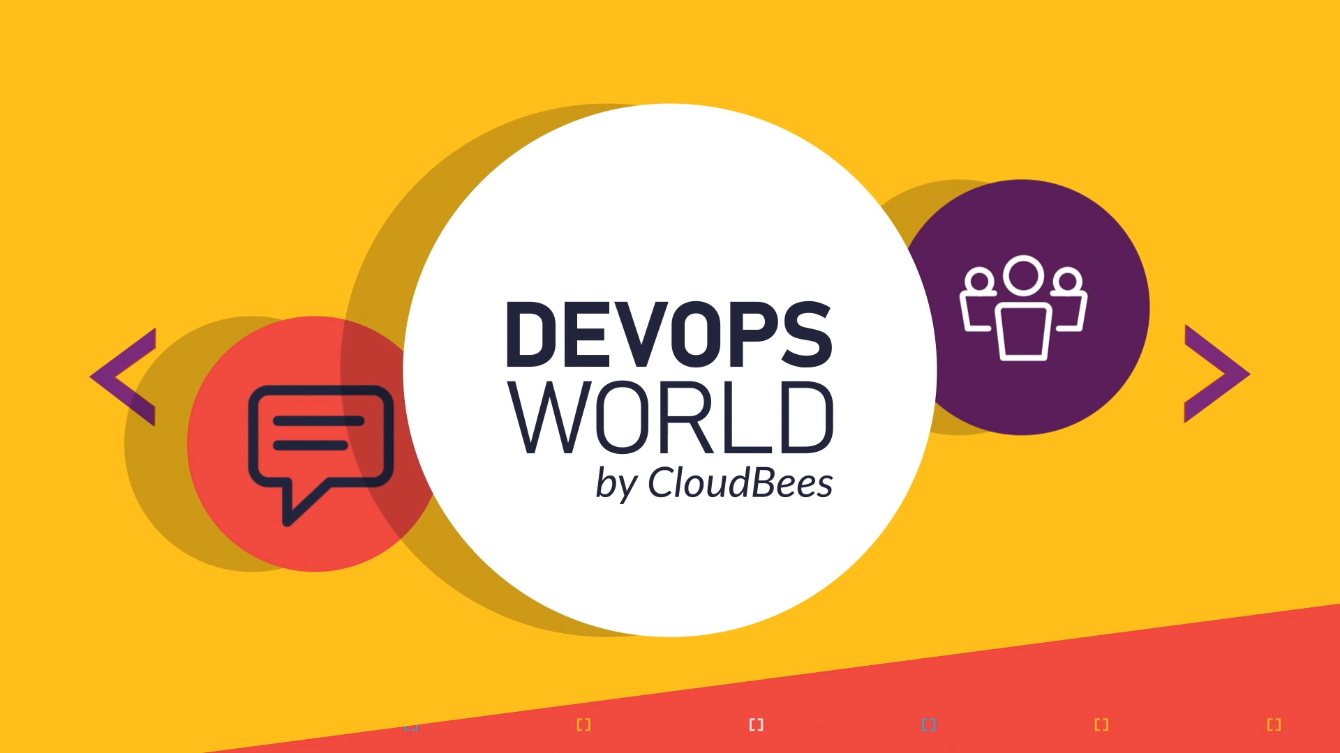 A still image from an interstitial video from the DevOps World 2020 virtual event.
