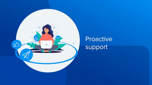 An animated gif from the Nexthink explainer video showing employee satisfaction.