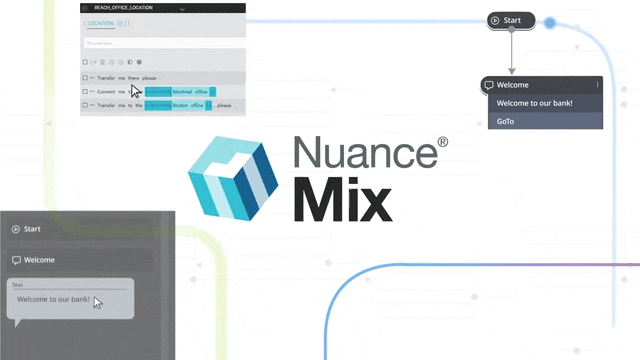 A GIF from the explainer video created for Nuance Mix.