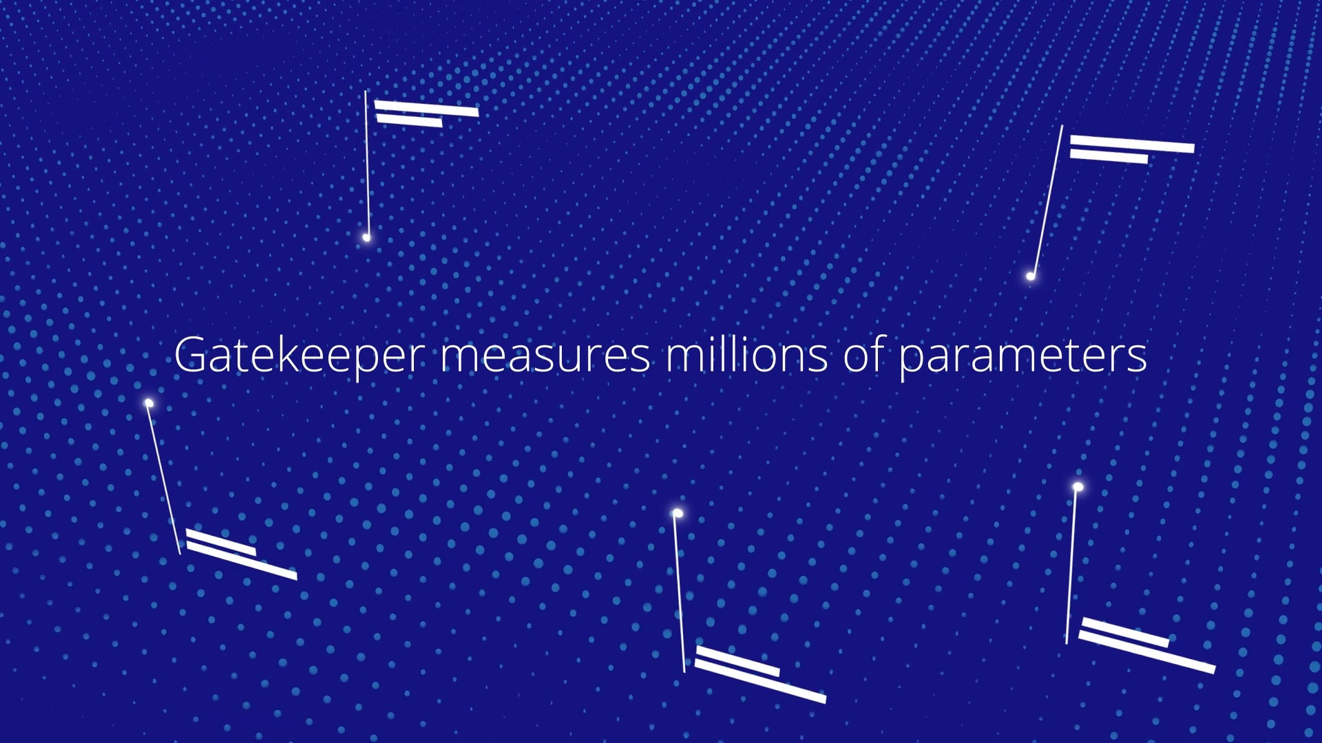 An image of an abstract field of dots that represent the millions of parameters that Gatekeeper analyzes to capture a voice print.