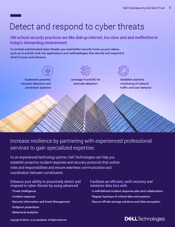 A page from our Dell Cybersecurity ebook design.